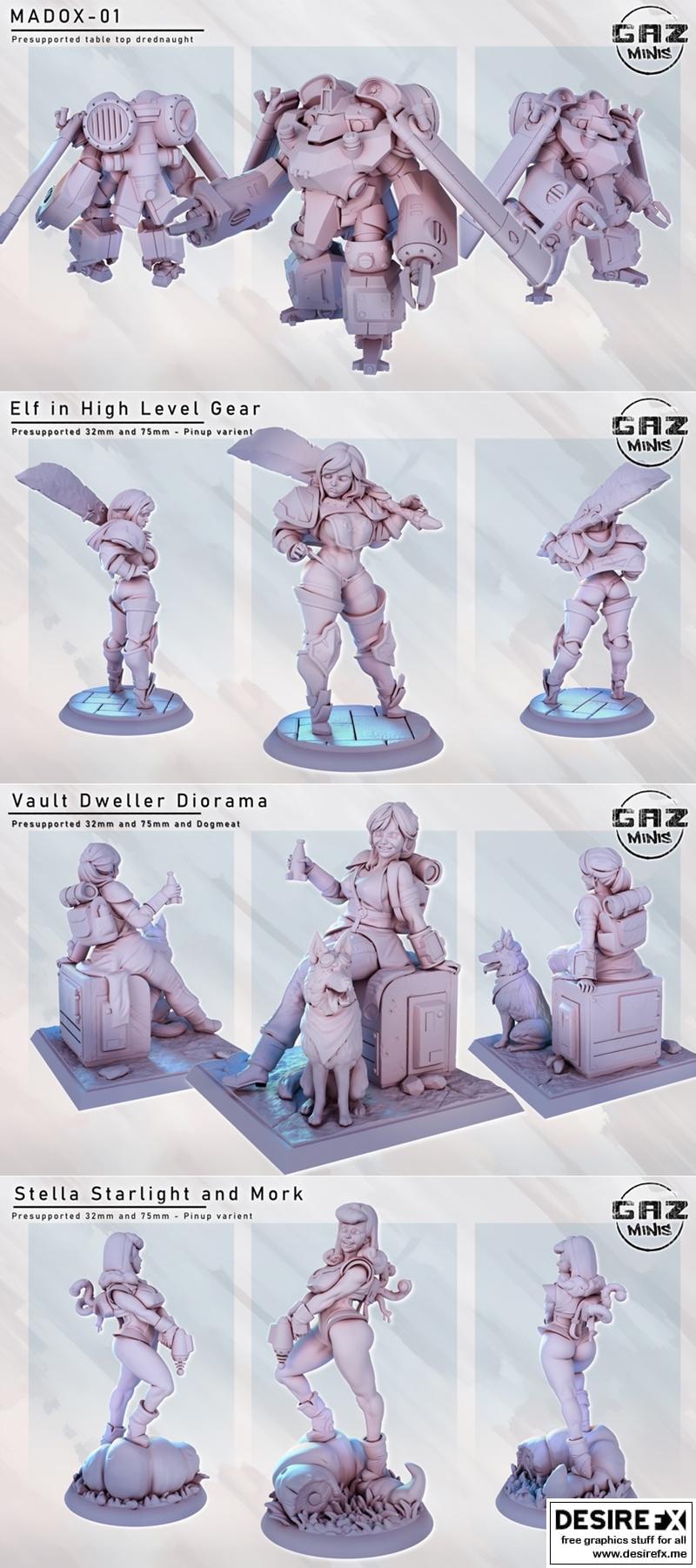 GAZ迷你模型：2024年五月 3D打印可打印模型|GAZ Minis – May 2024 – 3D Print Model STL