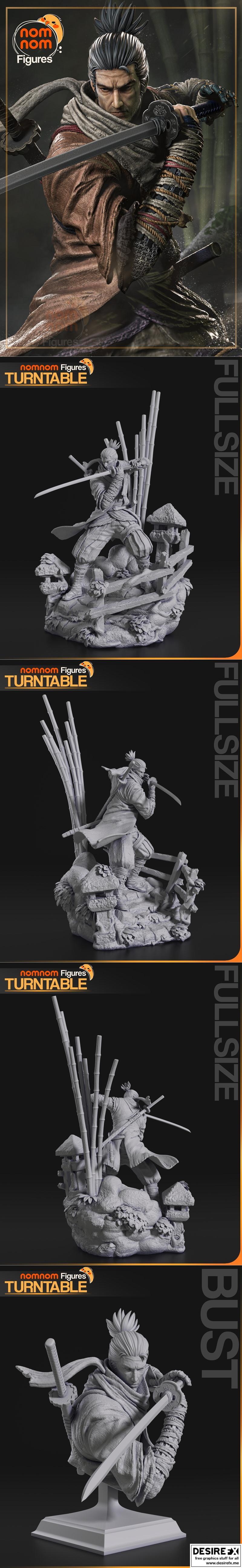 Nomnom Figures – Sekiro from Sekiro – Shadows Die Twice – 3D Print Model STL