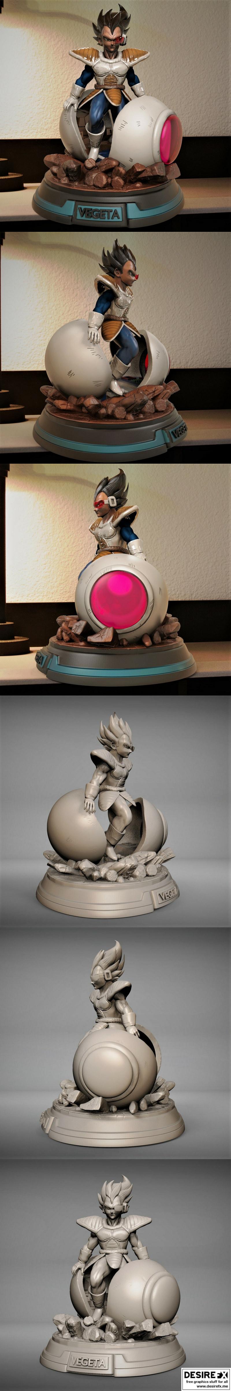 龙珠 Vegeta 3D打印模型|Vegeta – Dragon Ball – 3D Print Model