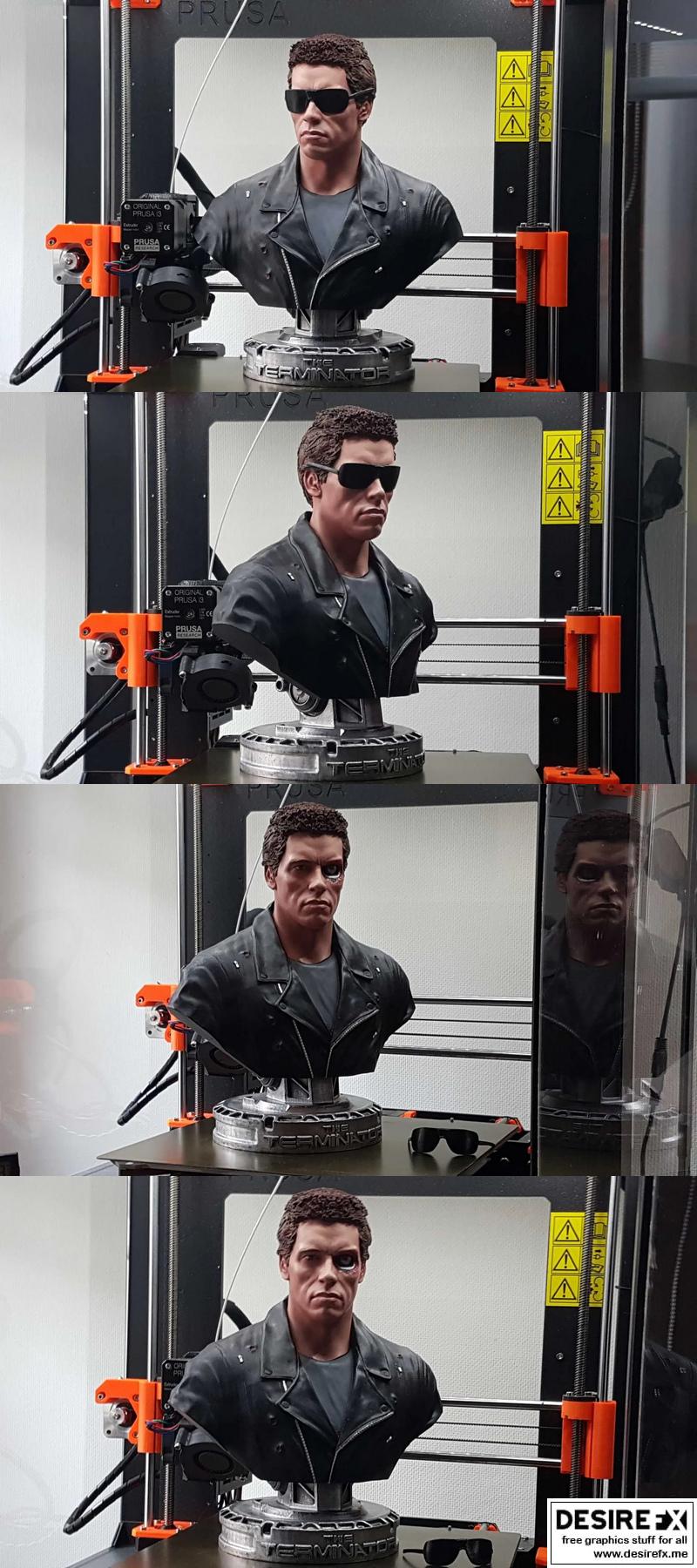 终结者模型 3D打印|Terminator Bust – 3D Print Model