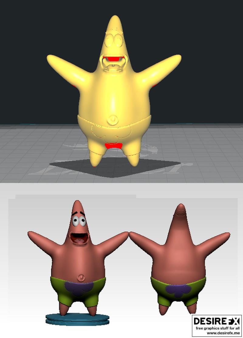 海绵宝宝3D打印模型|Patrick Star – 3D Print Model