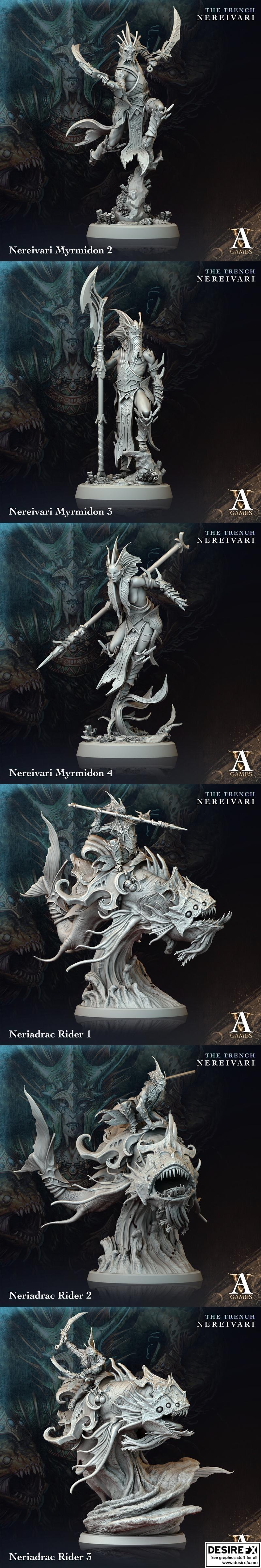 Archvillain Games《The Trench》涅瑞维瑞 3D打印模型|Archvillain Games – The Trench – Nereivari May 2024 – 3D Print Model STL