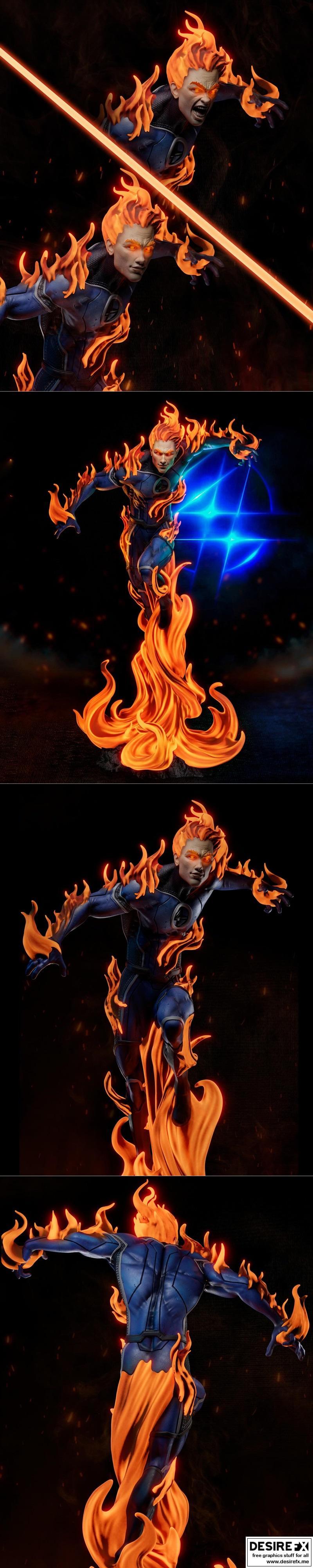 人类火炬 3D打印模型|Human Torch – 3D Print Model STL