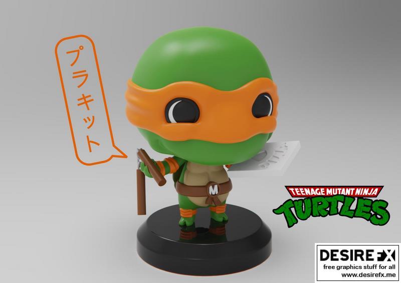 PlaKit - 变形金刚 - 迈克尔杰克逊 3D打印模型|PlaKit – Teenage Mutant Ninja Turtles – Michelangelo – 3D Print Model
