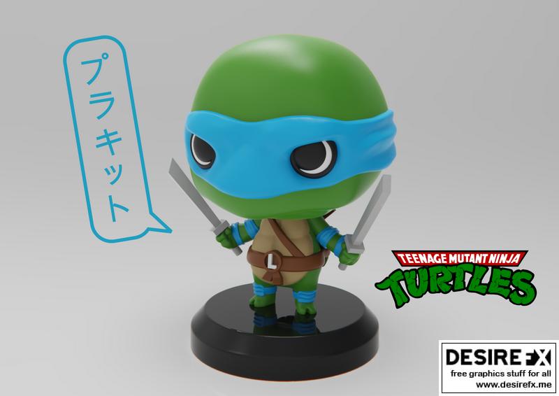 PlaKit - 变形金刚 - 莱奥纳多 - 3D打印模型|PlaKit – Teenage Mutant Ninja Turtles – Leonardo – 3D Print Model