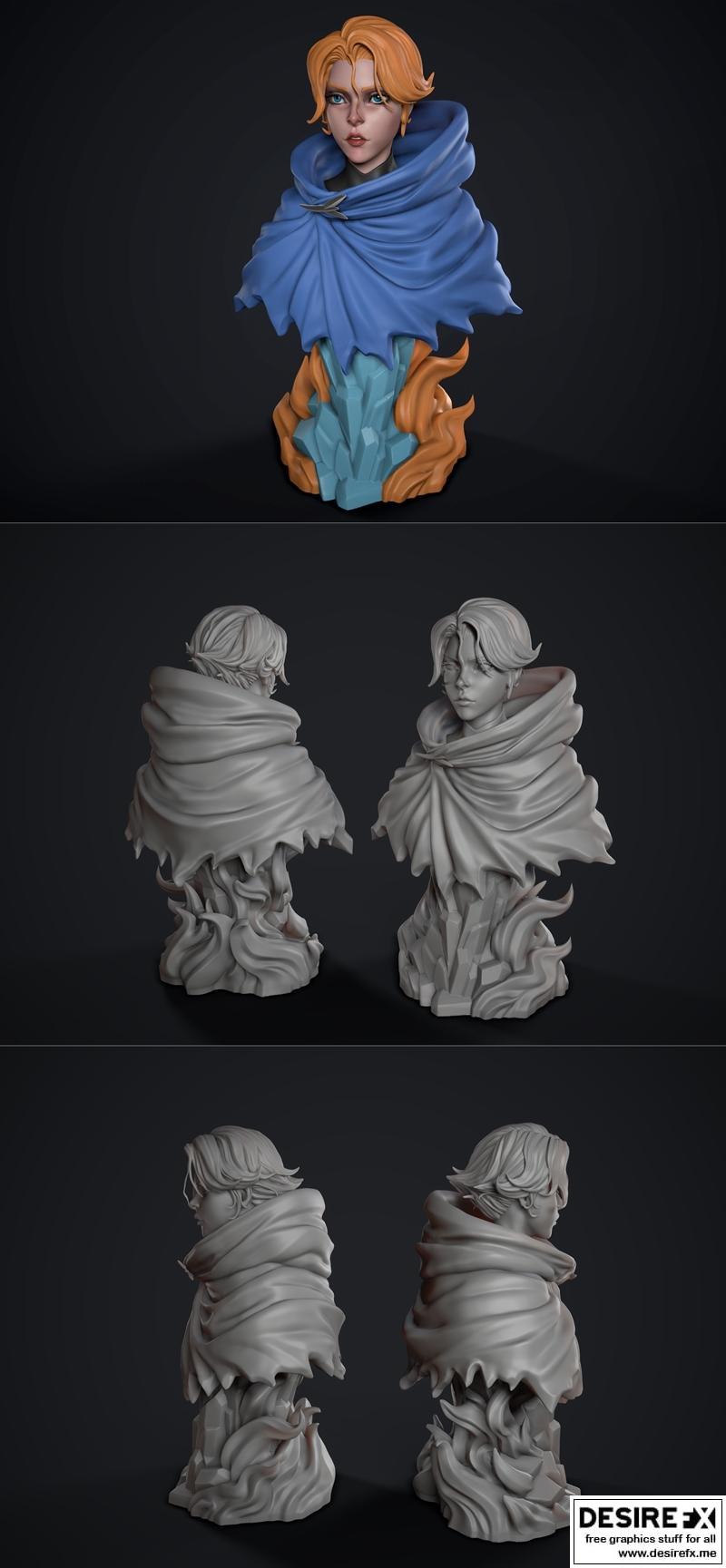 Castlevania Sypha Bust 3D打印模型|Castlevania – Sypha Bust – 3D Print Model STL