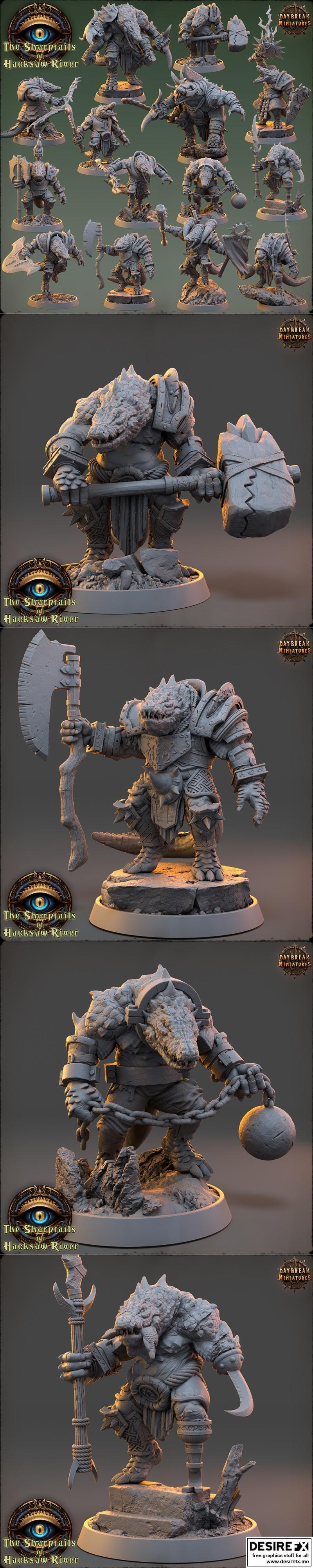 哈克斯河的锐尾族——3D打印模型|Daybreak Miniatures – The Sharptails of Hacksaw River – 3D Print Model STL