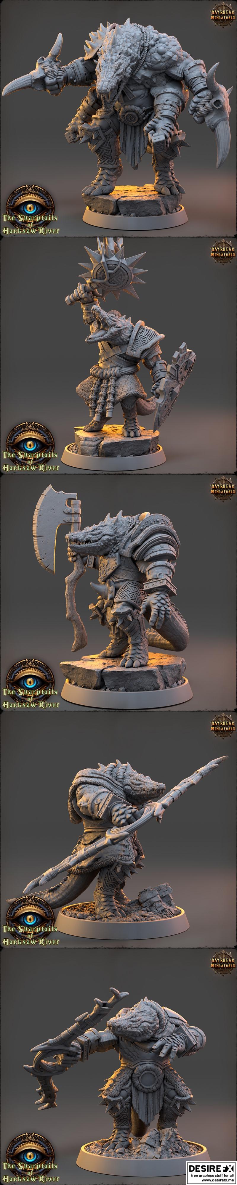 哈克斯河的锐尾族——3D打印模型|Daybreak Miniatures – The Sharptails of Hacksaw River – 3D Print Model STL