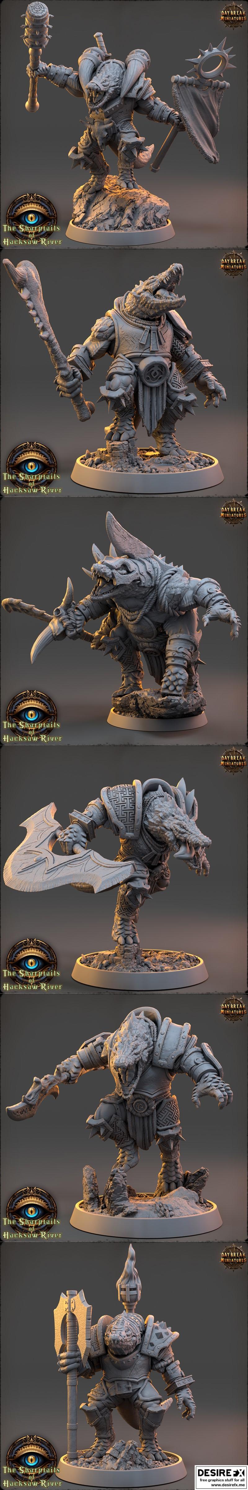 哈克斯河的锐尾族——3D打印模型|Daybreak Miniatures – The Sharptails of Hacksaw River – 3D Print Model STL