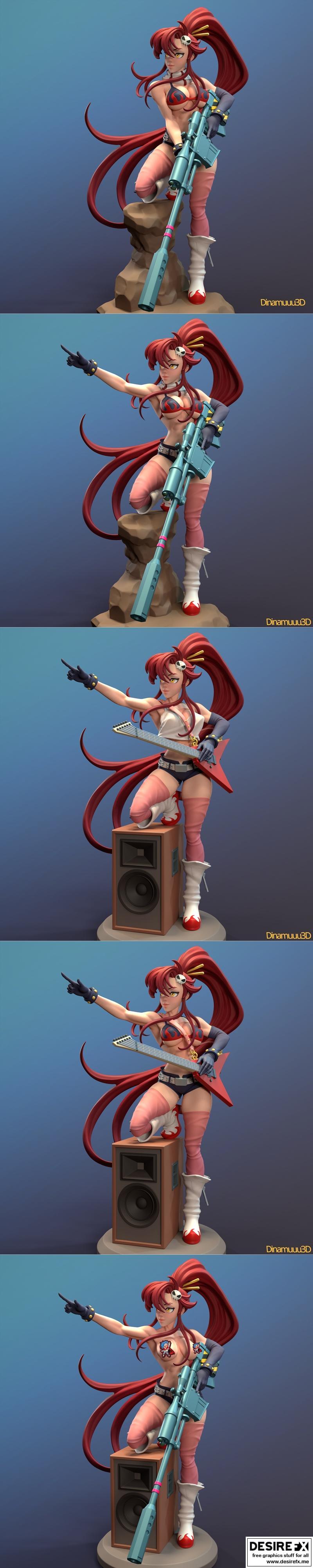 Dinamuuu3D - Yoko - 3D打印模型|Dinamuuu3D – Yoko – 3D Print Model STL