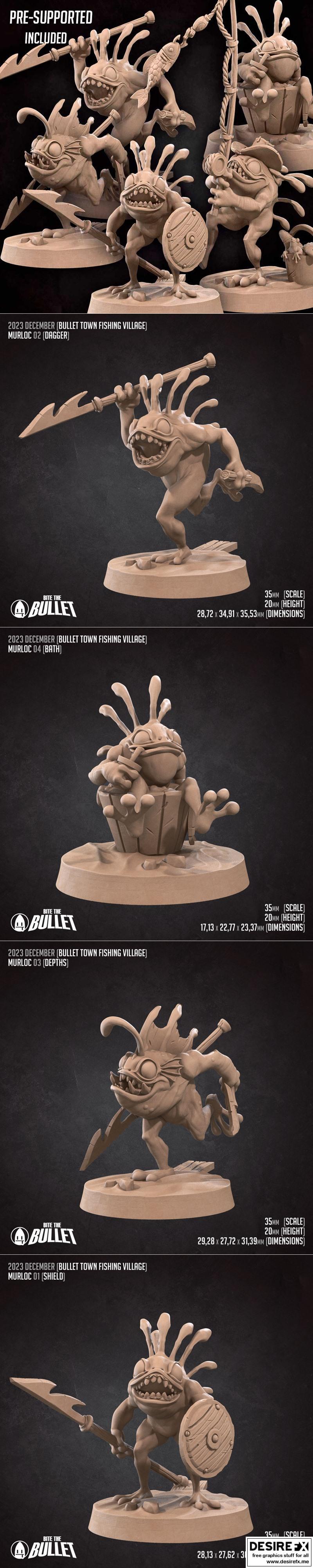 Murlocs - 3D打印模型|Murlocs – 3D Print Model STL