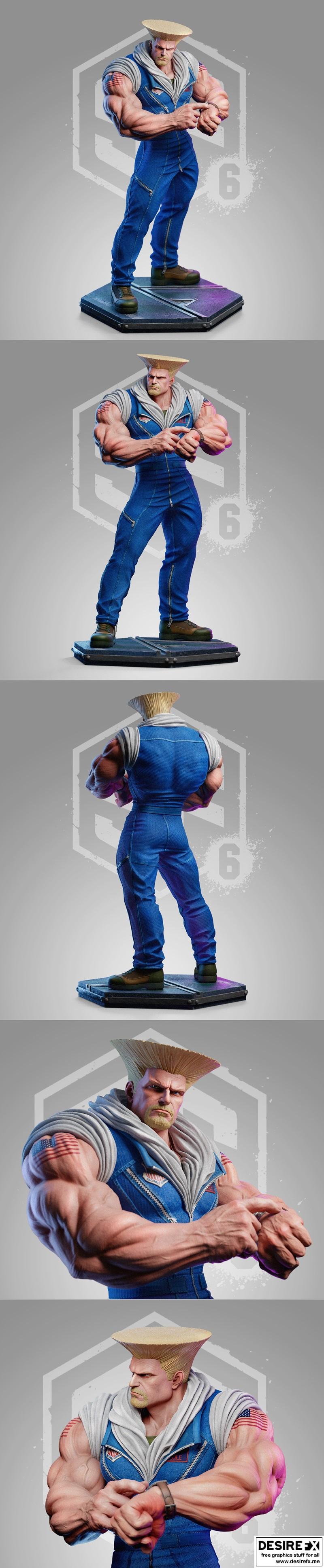 街霸6 顾忌 3D打印模型|Guile – Street Fighter 6 – 3D Print Model STL