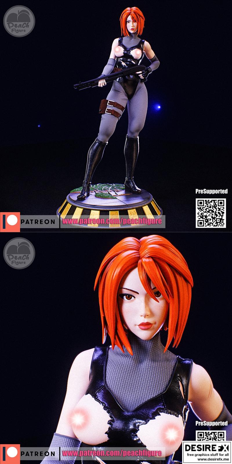 桃形少女——雷吉娜——3D打印模型|Peach Figure – Regina – 3D Print Model STL