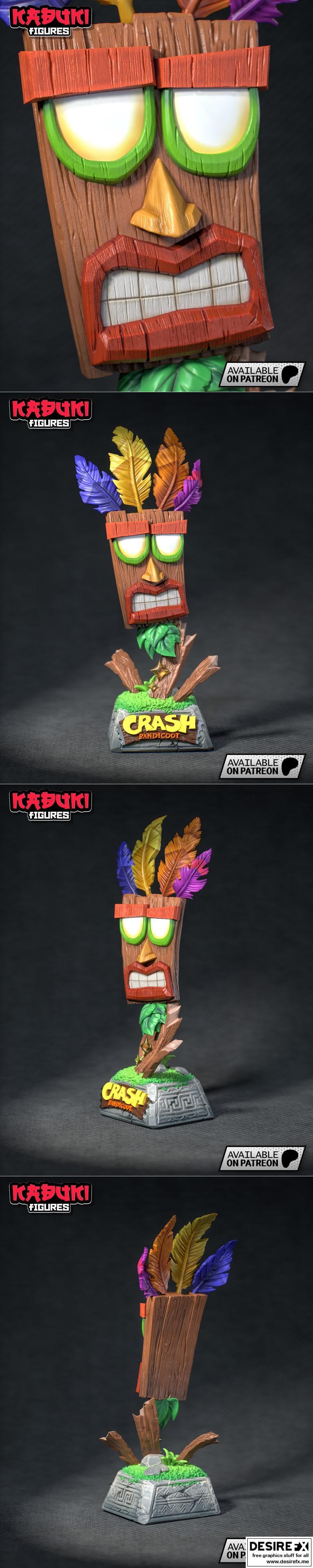 Kabuki Figures 3D打印模型：Aku Aku角色模型|Kabuki Figures – Aku Aku – 3D Print Model STL