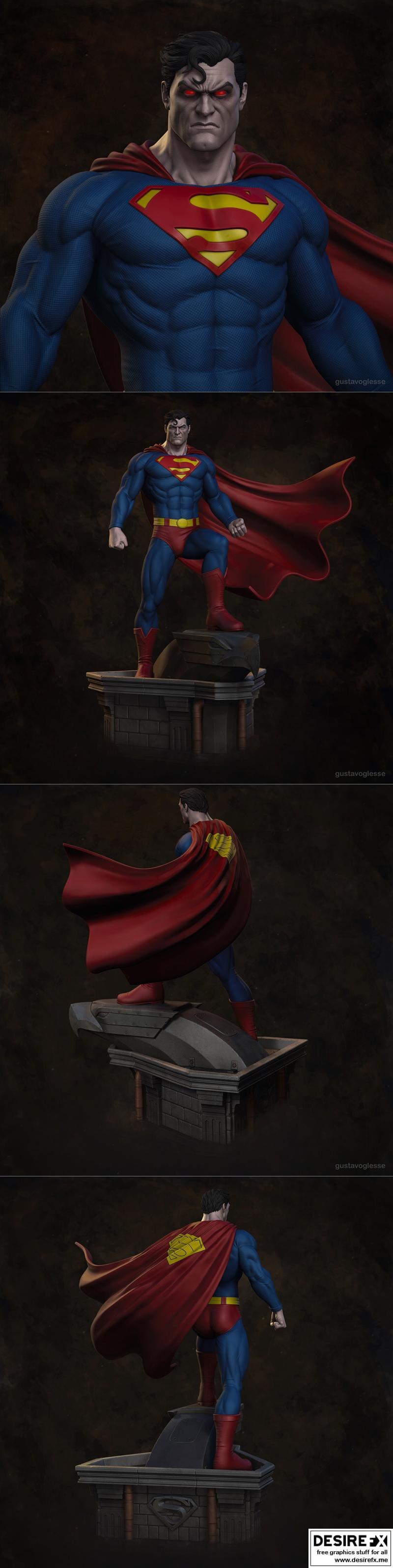 超人 - 3D打印模型 - 永恒之盾|Superman – Statue – 3D Print Model STL