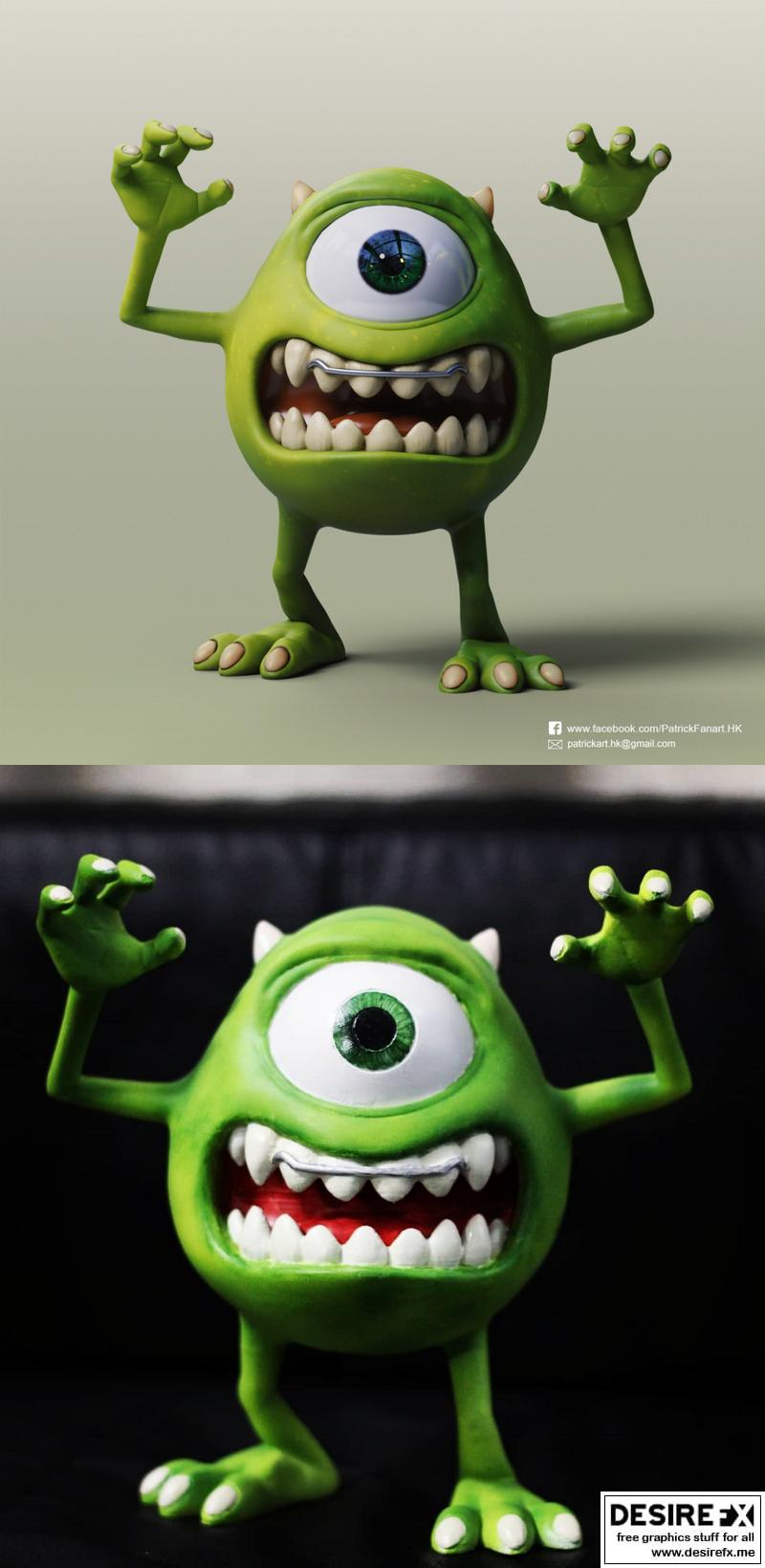 米奇·瓦佐里斯基 - 官方3D打印模型|Mike Wazowski – 3D Print Model