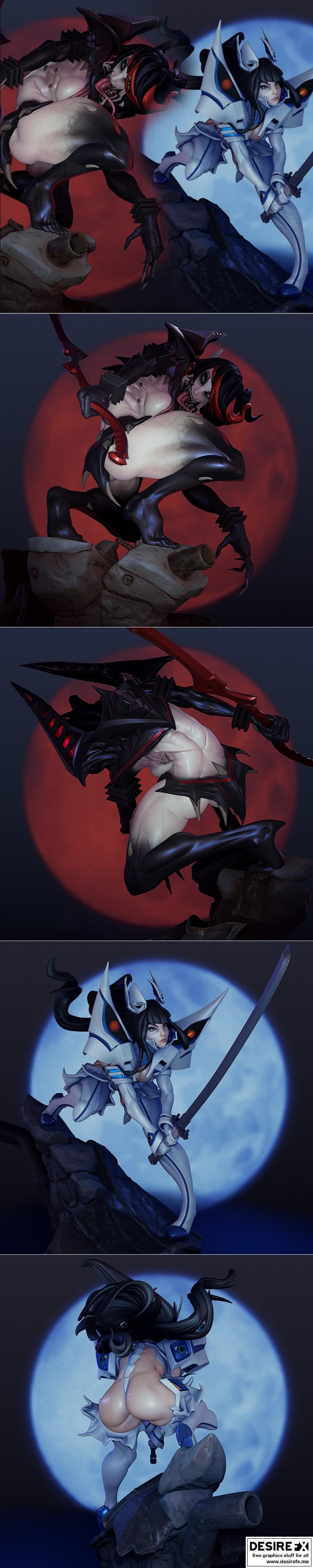 Pear Force One - 三浦莉uko - 3D打印模型|Pear Force One – Ryuko Satsuki – 3D Print Model STL