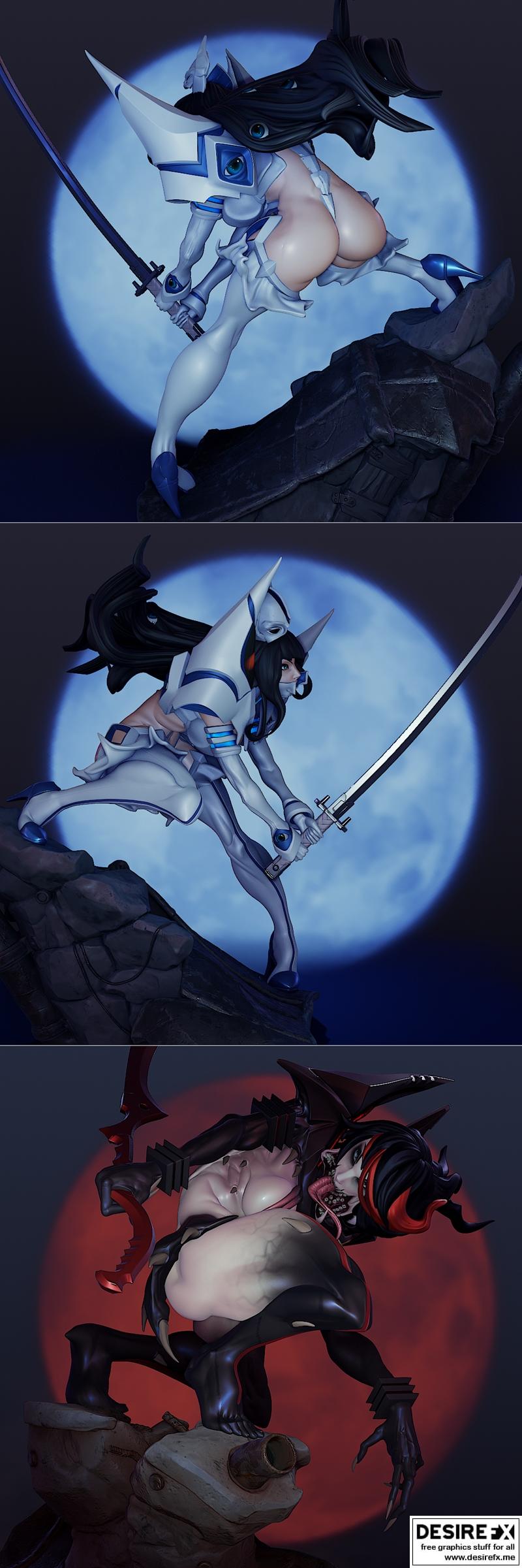 Pear Force One - 三浦莉uko - 3D打印模型|Pear Force One – Ryuko Satsuki – 3D Print Model STL