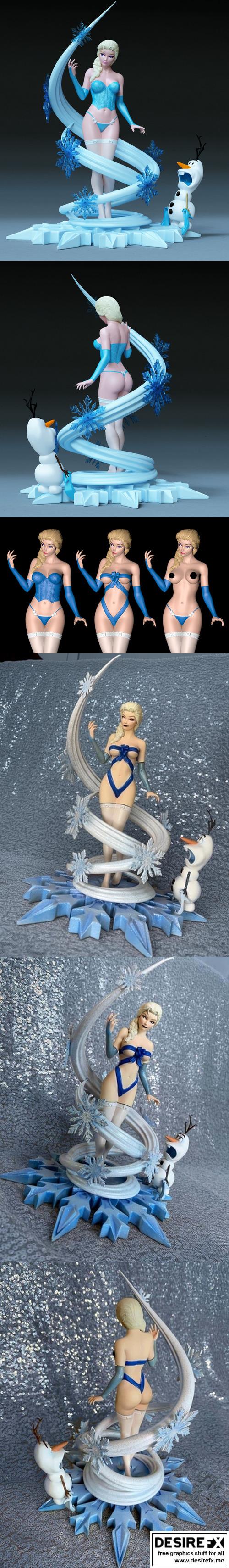 冰雪奇缘 Elsa 3D打印模型|Elsa – Frozen – 3D Print Model
