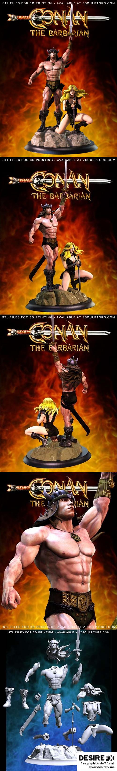 Conan 3D打印模型|Conan the Barbarian – 3D Print Model