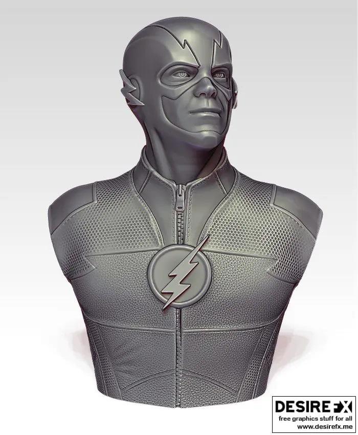 Barry Allen – Flash Bust – 3D Print Model