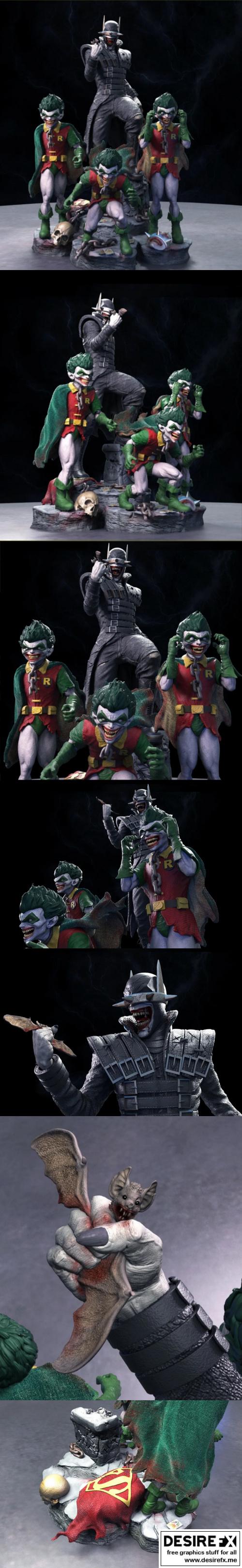 蝙蝠侠：谁在笑 3D打印模型|Batman Who Laughs – 3D Print Model