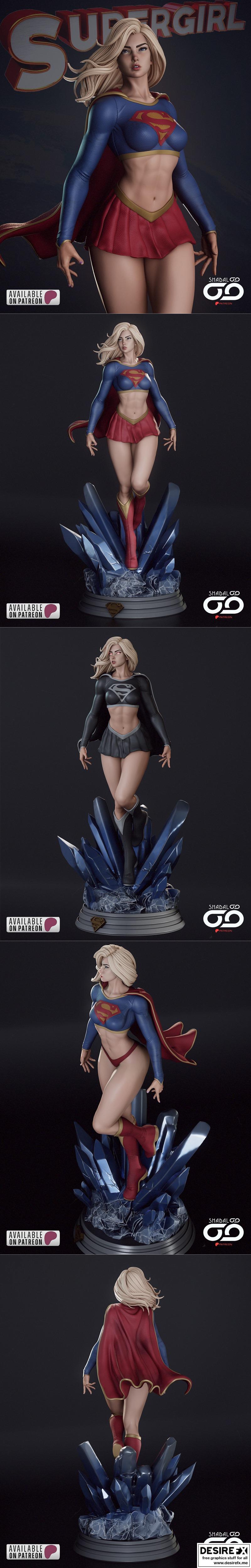 Shadaloo Studios - 超女 - 3D打印模型|Shadaloo Studios – Supergirl – 3D Print Model STL