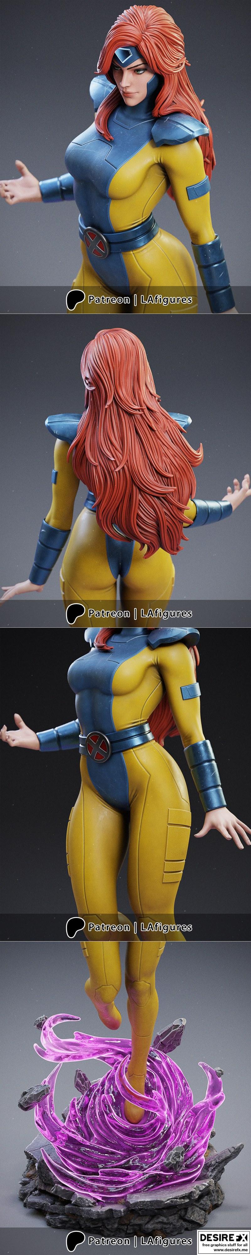 LA人物模型：Jean Grey 3D打印雕塑|L.A. Figures – Jean Grey – 3D Print Model STL