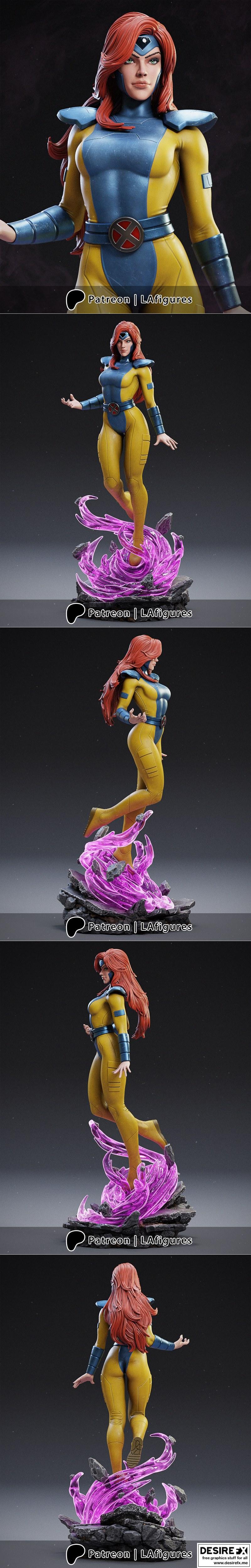 LA人物模型：Jean Grey 3D打印雕塑|L.A. Figures – Jean Grey – 3D Print Model STL