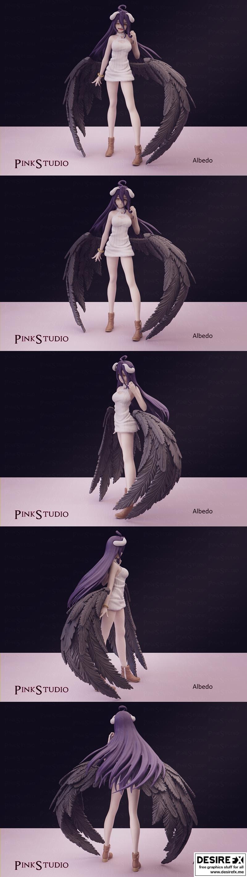 Pink Studio – 亚白 – 3D打印模型|Pink Studio – Albedo – 3D Print Model STL