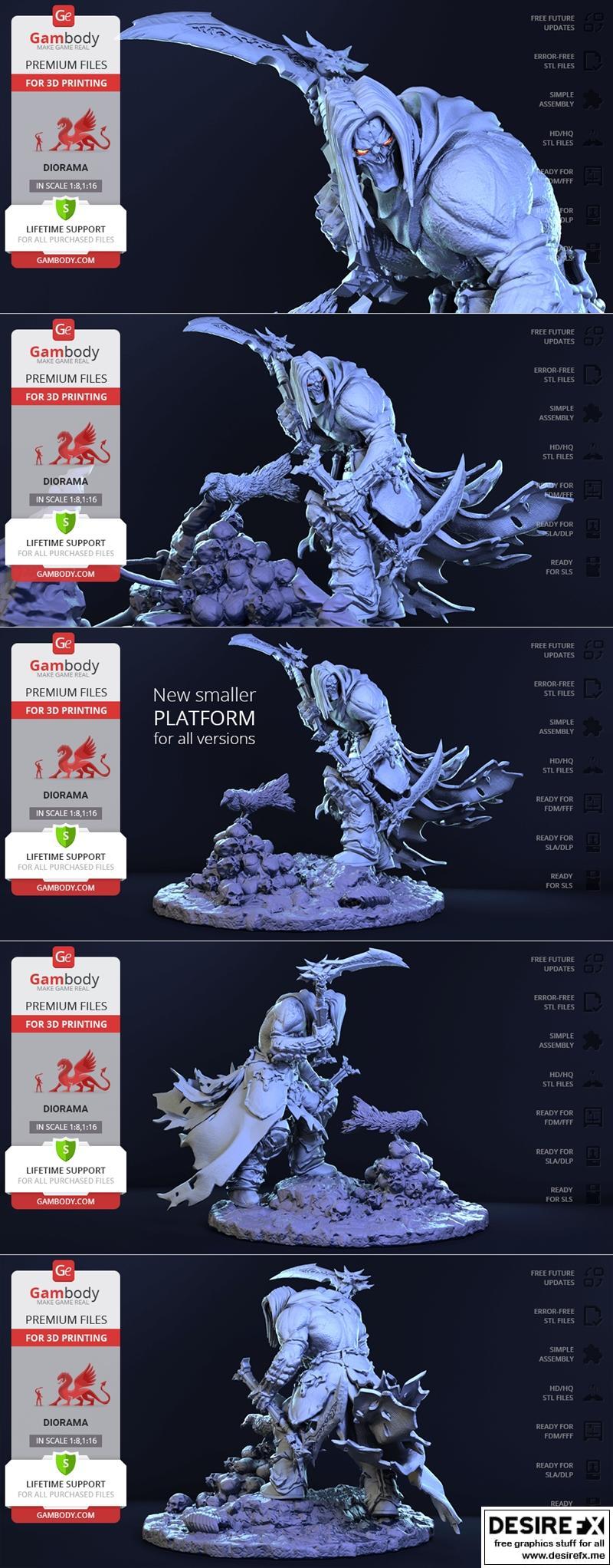 Gambody - 死亡 - 3D打印模型|Gambody – Death – 3D Print Model STL