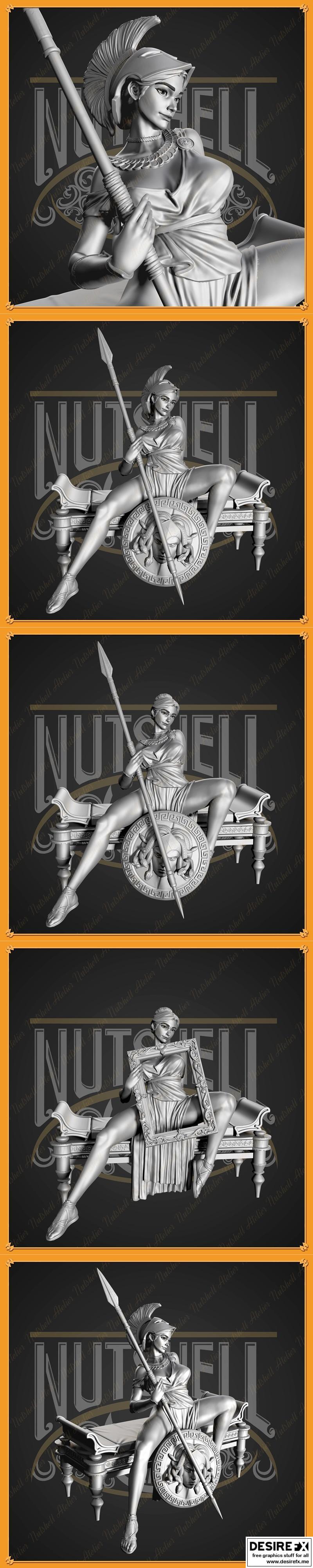 阿瑞斯X射线少女 3D打印模型|Nutshell Atelier – Athena X ray frame girl – 3D Print Model STL