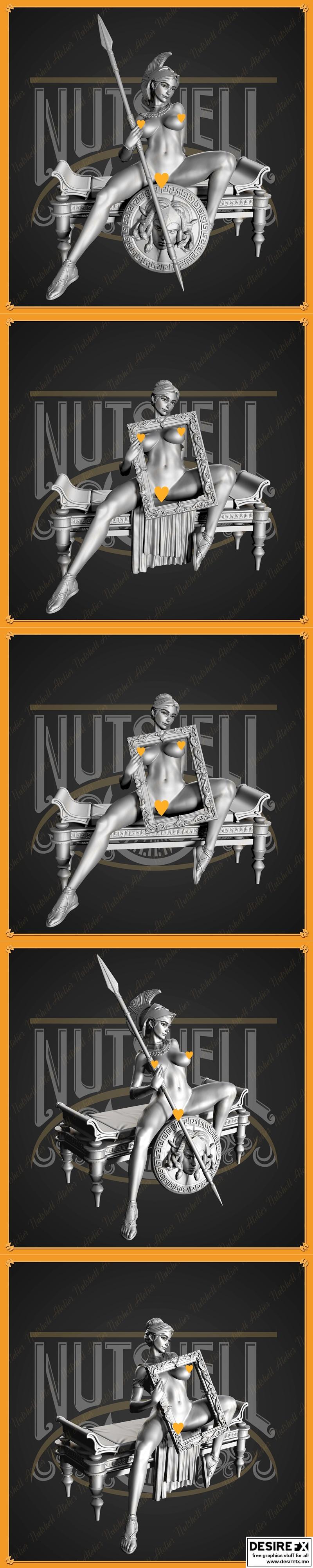 阿瑞斯X射线少女 3D打印模型|Nutshell Atelier – Athena X ray frame girl – 3D Print Model STL