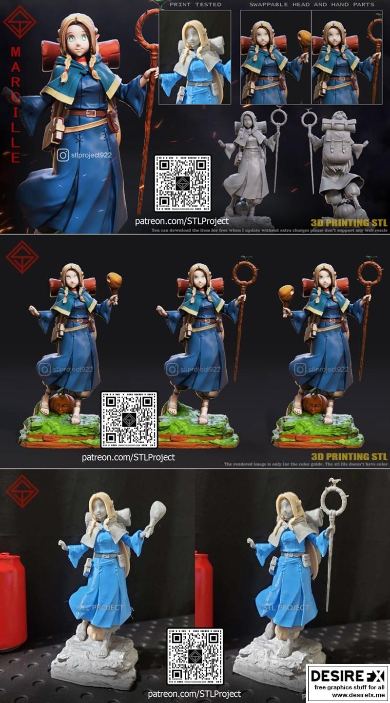 STL项目 - 马西尔 - 3D打印模型|STL Project – Marcille – 3D Print Model STL