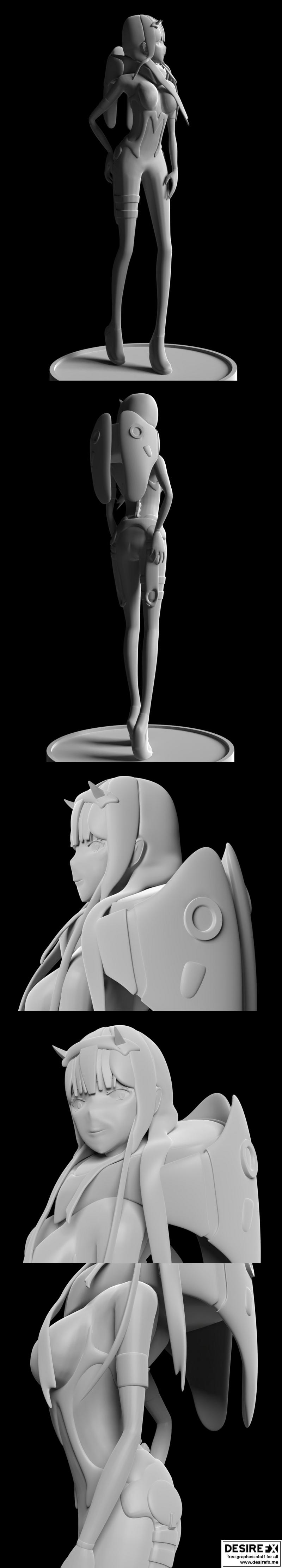 零二 - 3D打印模型|Zero Two – 3D Print Model