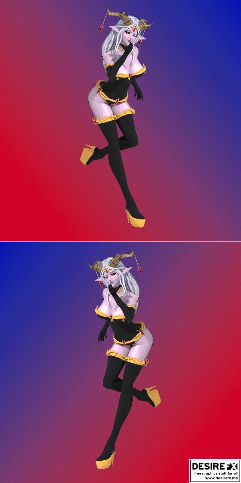 3D打印模型：Succubus角色造型|Succubus – 3D Print Model STL