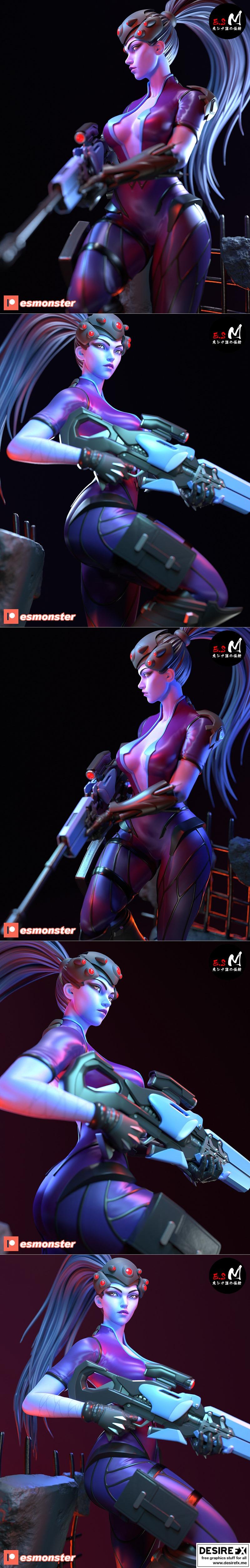 E.S.怪物 - 死亡女武神 - 3D打印模型|E.S Monster – Widowmaker – 3D Print Model STL