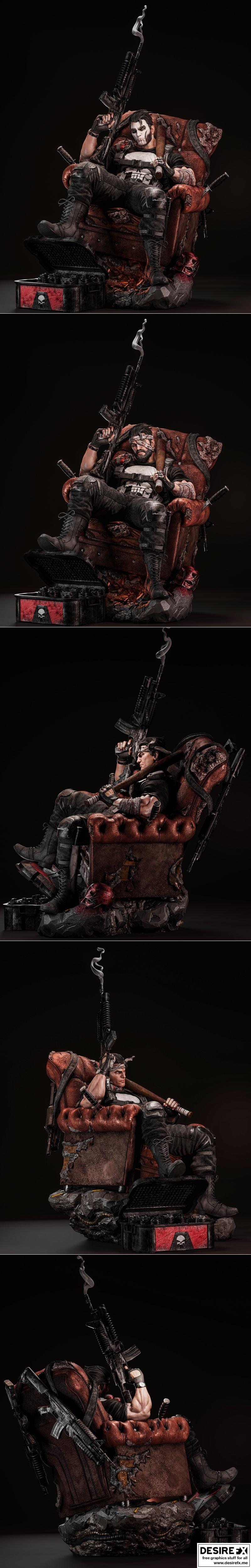 ZEZ工作室 - 死亡先锋 - 3D打印模型|ZEZ Studios – Punisher – 3D Print Model STL