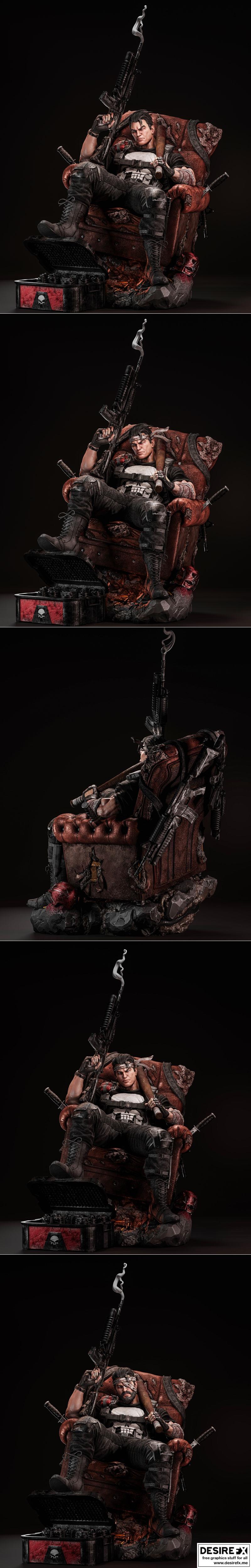 ZEZ工作室 - 死亡先锋 - 3D打印模型|ZEZ Studios – Punisher – 3D Print Model STL