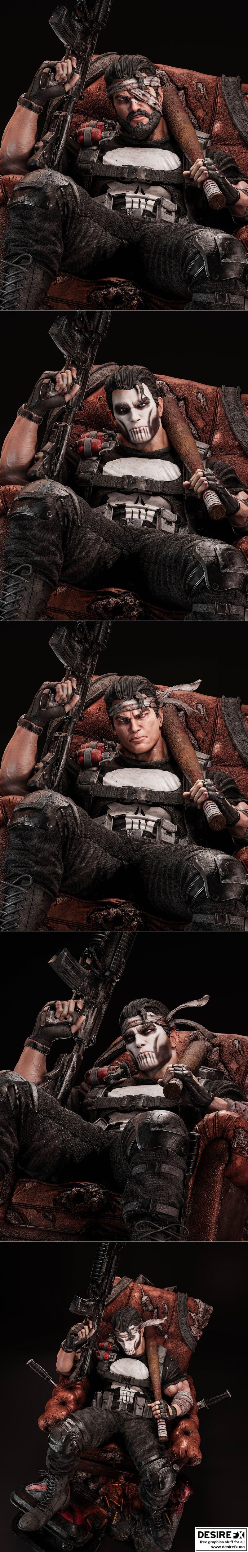 ZEZ工作室 - 死亡先锋 - 3D打印模型|ZEZ Studios – Punisher – 3D Print Model STL