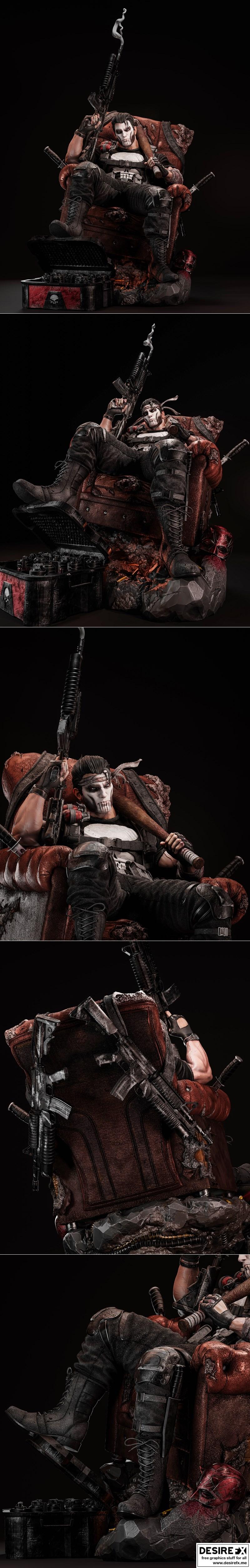 ZEZ工作室 - 死亡先锋 - 3D打印模型|ZEZ Studios – Punisher – 3D Print Model STL