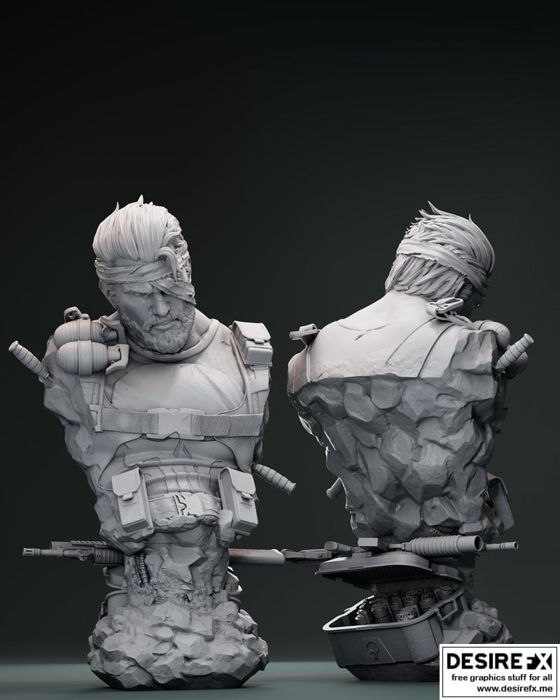 ZEZ工作室出品 - 惩罚者模型 - 3D打印雕塑|ZEZ Studios – Punisher bust – 3D Print Model STL