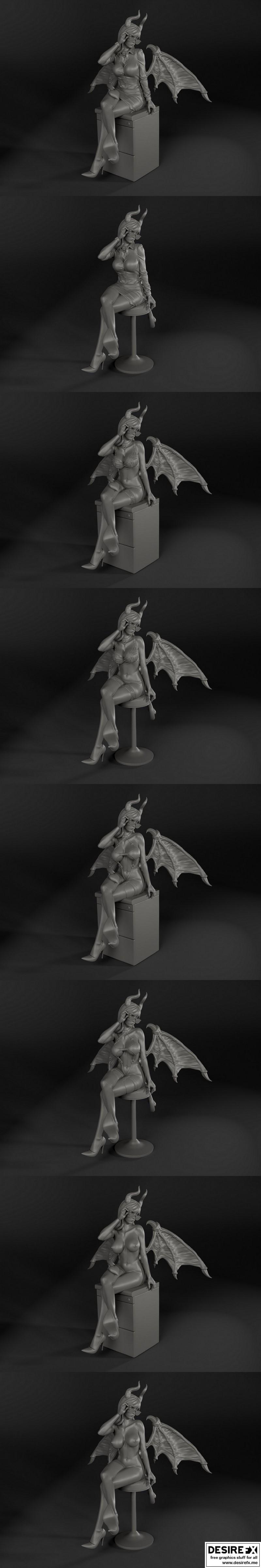 Nutshell Atelier办公室魅影——3D打印模型|Nutshell Atelier – Office Succubus – 3D Print Model