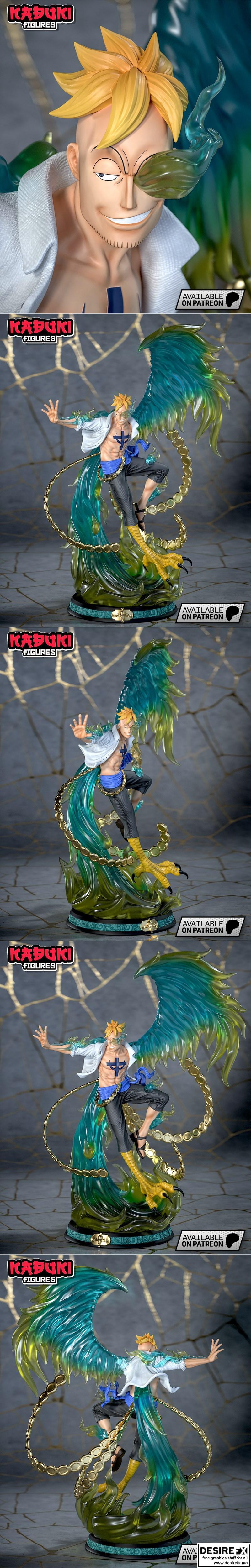 宝可梦3D打印模型——马可大号立式人偶|Kabuki Figures – Marco Fullsize – One Piece – 3D Print Model STL