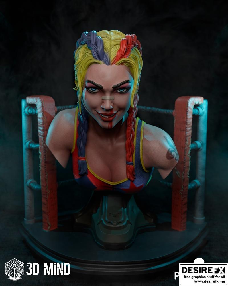 3D打印模型：Harley bust|3D Mind – Harley Bust – 3D Print Model STL