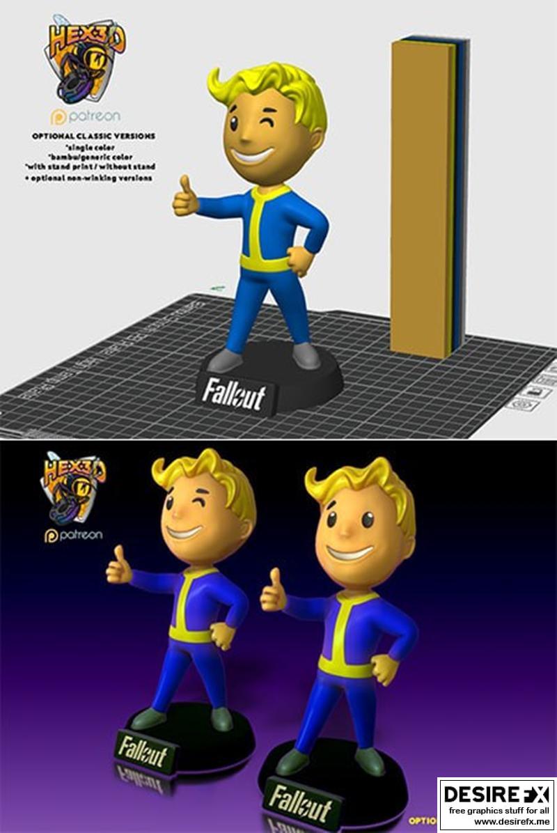 Hex3D - 奥特曼 - 法拉利|Hex3D – Vault Boy – 3D Print Model STL