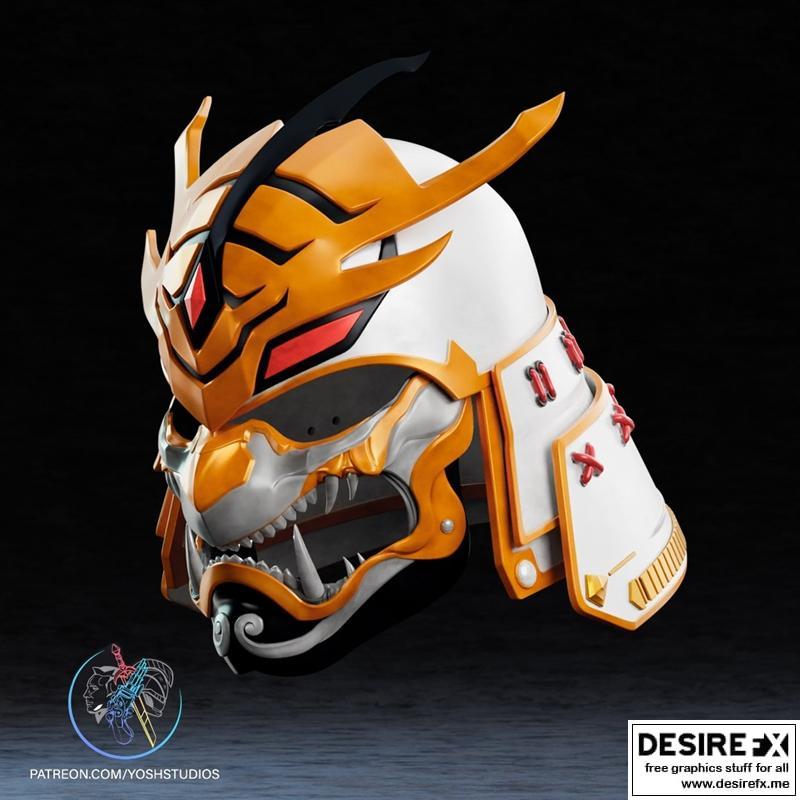 战国之主德拉肯头盔——3D打印模型|Sengoku Lord Draken Helmet – 3D Print Model STL