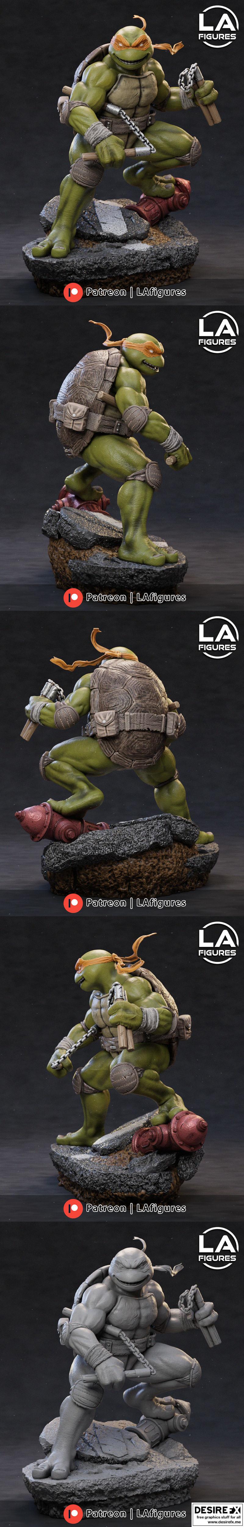 TMNT迈克尔angelo 3D打印模型|TMNT – Michelangelo – 3D Print Model