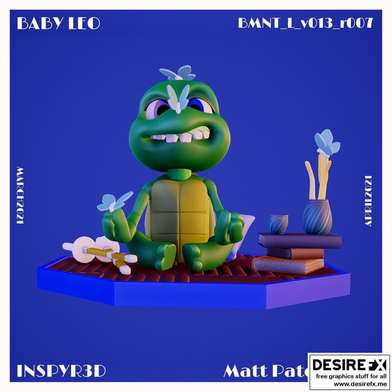 TMNT小莱奥 3D打印模型|TMNT Baby Leo – 3D Print Model