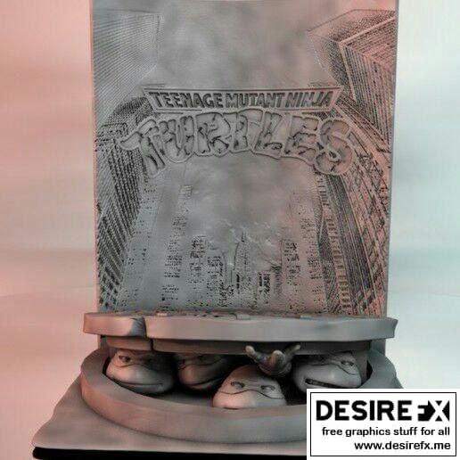 迪奥拉玛：忍者神龟3D打印模型|Diorama Ninja Turtles – 3D Print Model